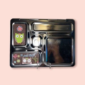 Planetbox Rover W Pottery Barn Owl Magnets Stainless Steel Lunch Box